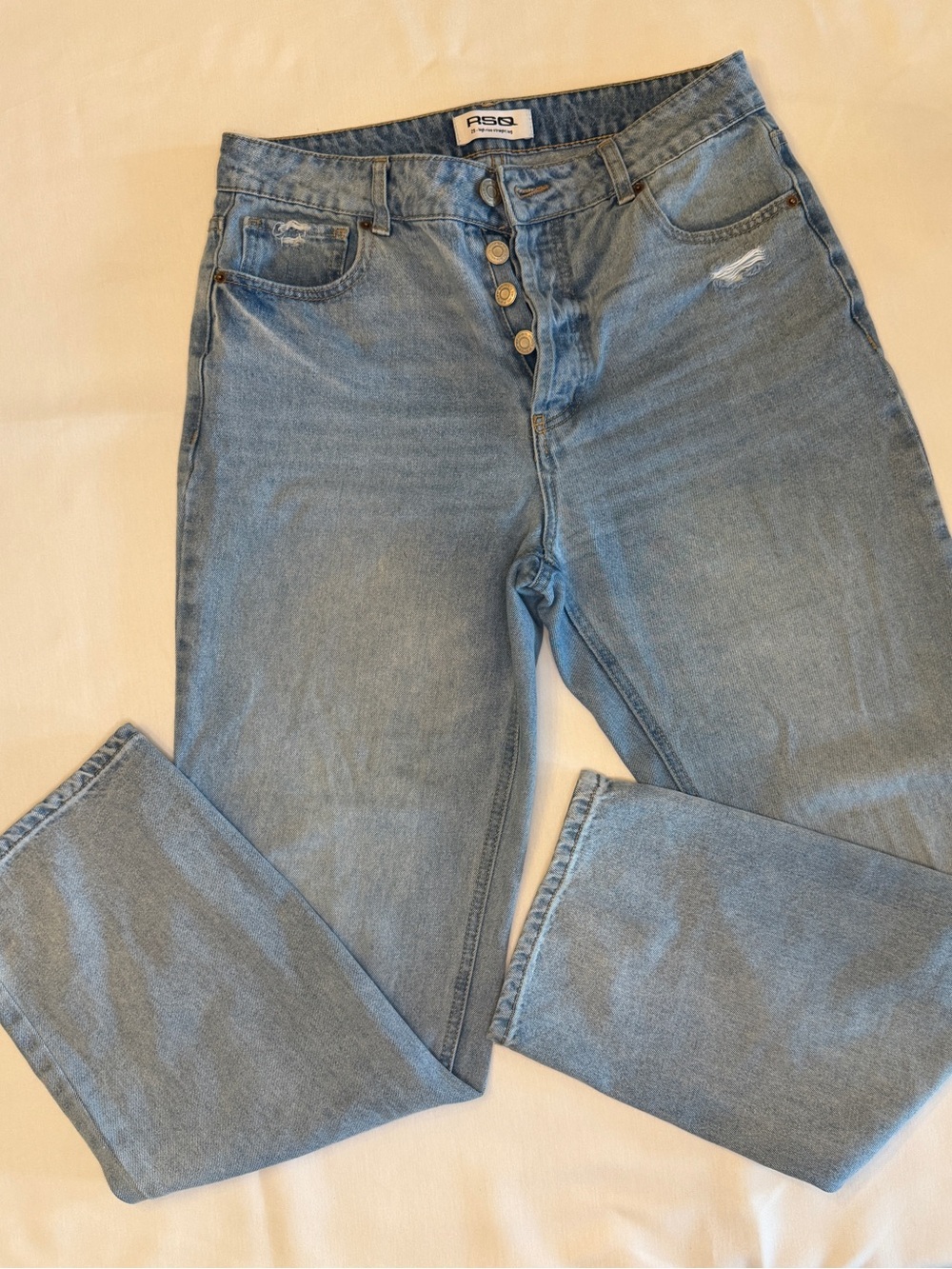 RSQ Light Wash Straight Leg Jeans with Button Fly